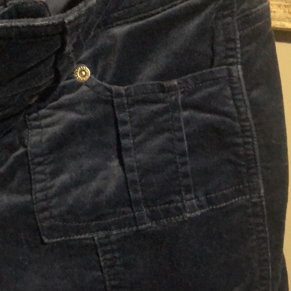 Blue velour wide leg pant - Picture 4 of 14